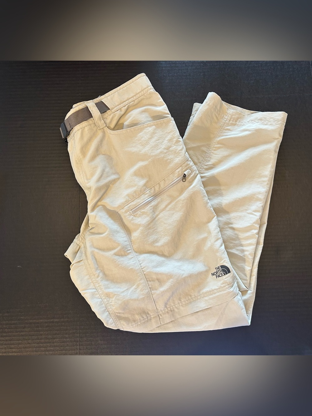 The North Face Men’s Convertible Hiking Pants Sz L Tan Zip-Off Cargo Outdoor